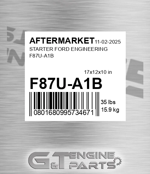 F87U-A1B Starter Ford Engineering F87u-a1b for AFTERMARKET