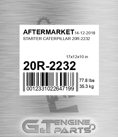 20R-2232 Starter Caterpillar 20r-2232 for AFTERMARKET