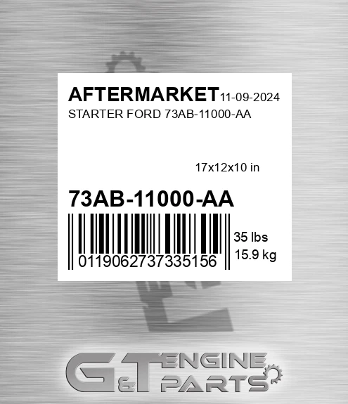 73AB-11000-AA Starter Ford 73ab-11000-aa for AFTERMARKET