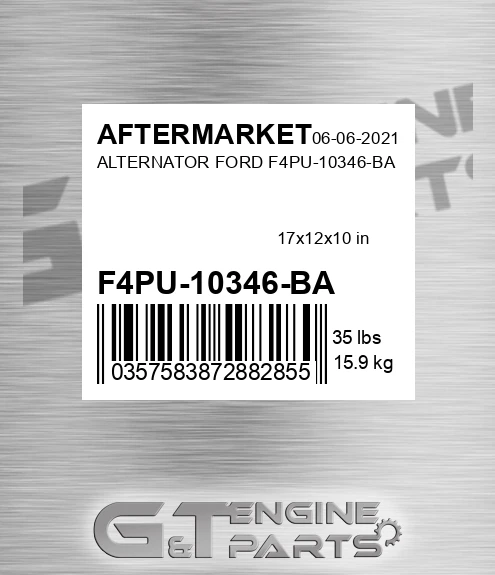 F4PU-10346-BA Alternator Ford F4pu-10346-ba for AFTERMARKET