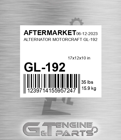 GL-192 Alternator Motorcraft Gl-192 for AFTERMARKET