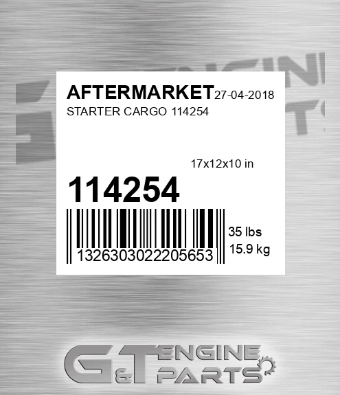 114254 Starter Cargo