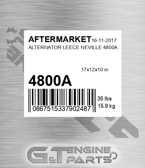 4800A AFTERMARKET Alternator Leece Neville
