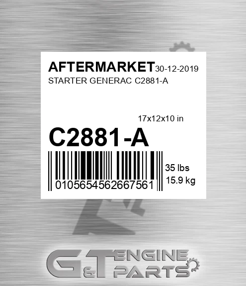 C2881-A Starter Generac C2881-a for AFTERMARKET