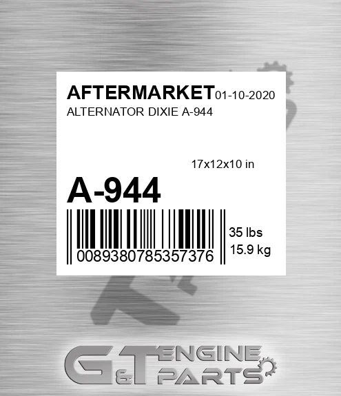 A-944 Alternator Dixie A-944 for AFTERMARKET