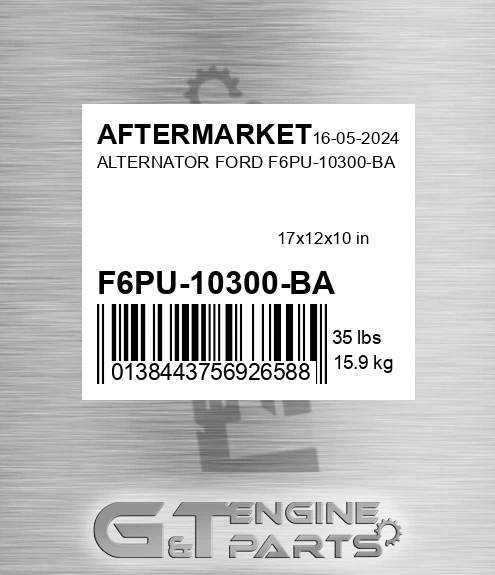 F6PU-10300-BA Alternator Ford F6pu-10300-ba for AFTERMARKET