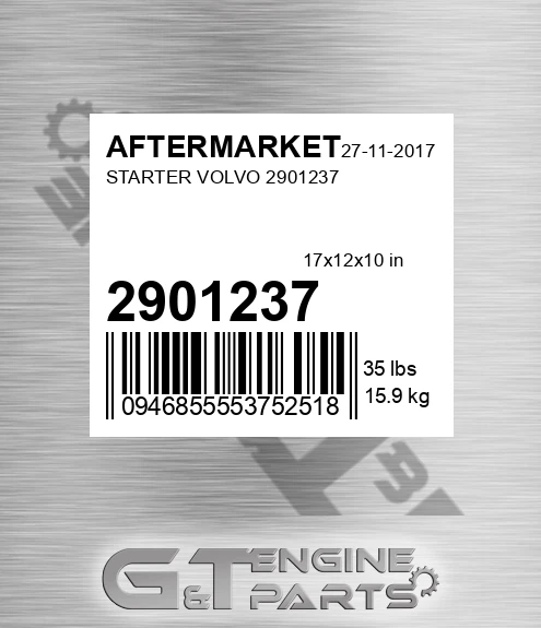 2901237 Starter Volvo for AFTERMARKET