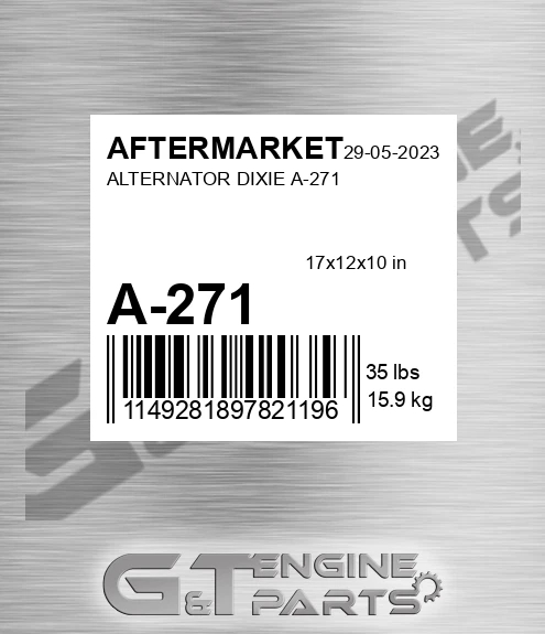 A-271 Alternator Dixie A-271 for AFTERMARKET
