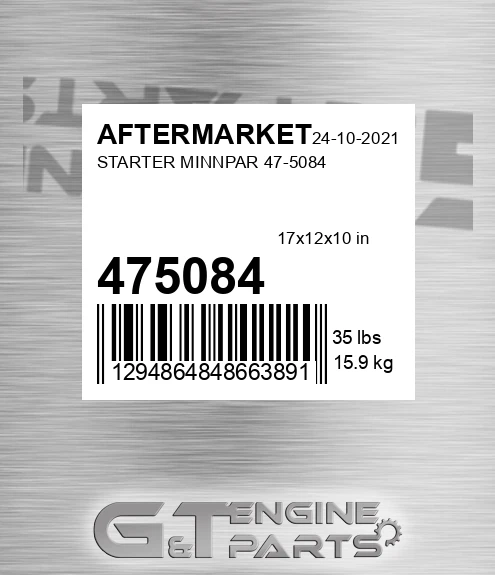 475084 Starter Minnpar for AFTERMARKET