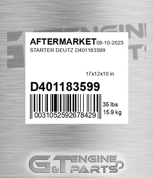 D401183599 Starter Deutz for AFTERMARKET