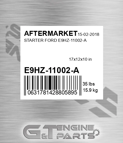 E9HZ-11002-A Starter Ford E9hz-11002-a for AFTERMARKET