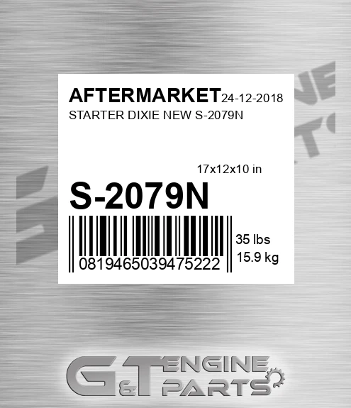 S-2079N Starter Dixie New S-2079n for AFTERMARKET