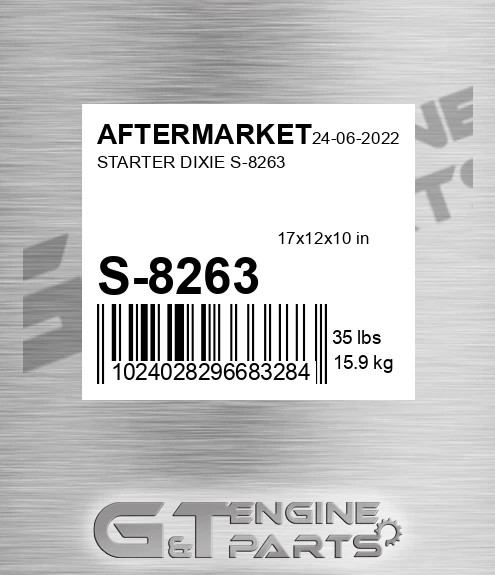 S-8263 Starter Dixie S-8263 for AFTERMARKET