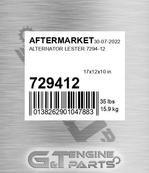 729412 Alternator Lester