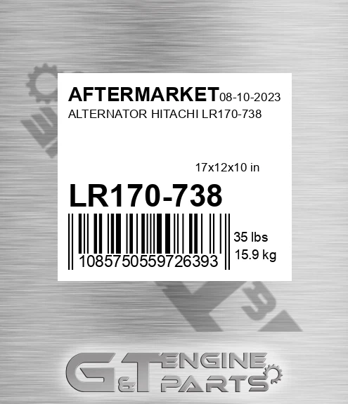 LR170-738 Alternator Hitachi Lr170-738 for AFTERMARKET
