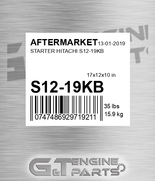 S12-19KB Starter Hitachi S12-19kb for AFTERMARKET