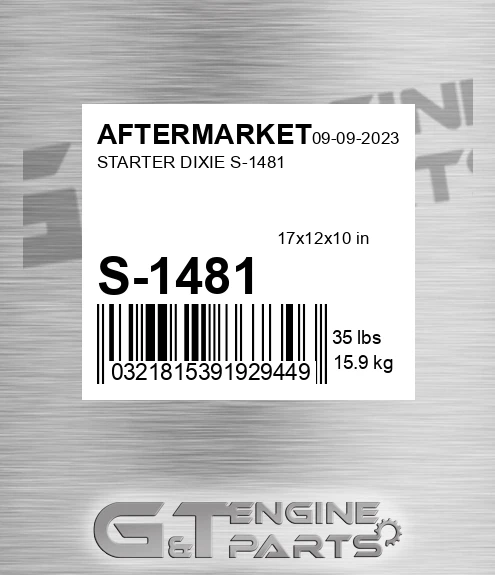 S-1481 Starter Dixie S-1481 for AFTERMARKET