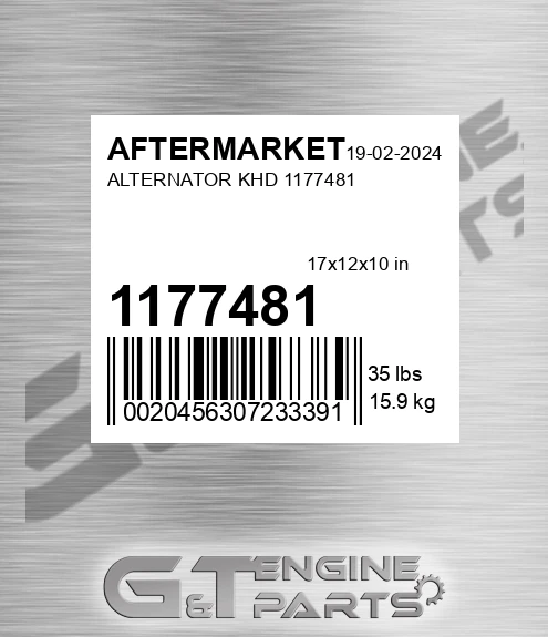 1177481 Alternator Khd for AFTERMARKET