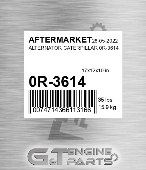 0R-3614 Alternator Caterpillar 0r-3614 for AFTERMARKET