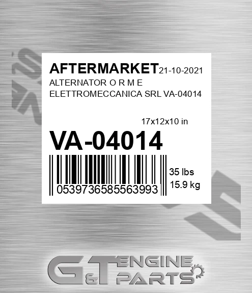 VA-04014 Alternator O R M E Elettromeccanica Srl Va-04014 for AFTERMARKET