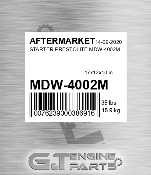 MDW-4002M Starter Prestolite Mdw-4002m for AFTERMARKET