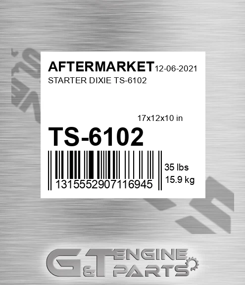 TS-6102 Starter Dixie Ts-6102 for AFTERMARKET