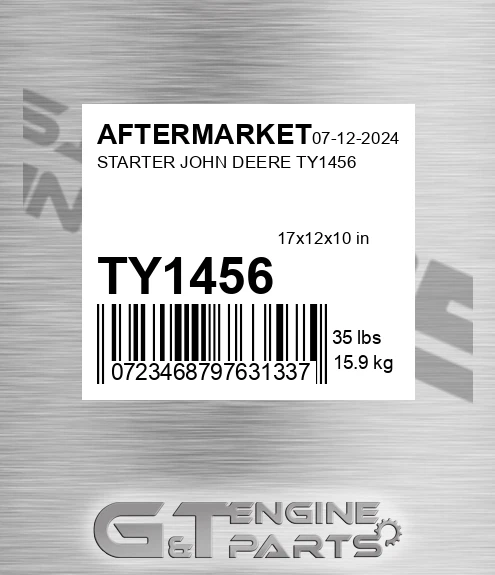 TY1456 Starter John Deere for AFTERMARKET