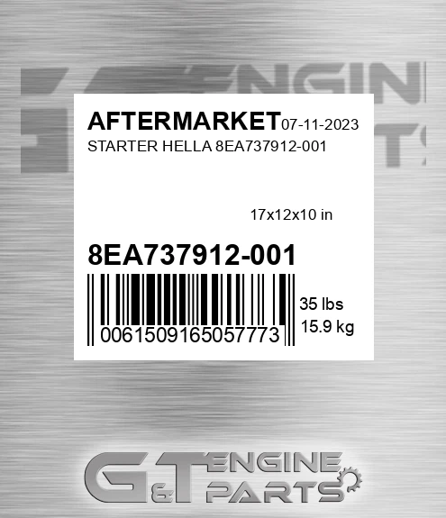 8EA737912-001 Starter Hella 8ea737912-001 for AFTERMARKET