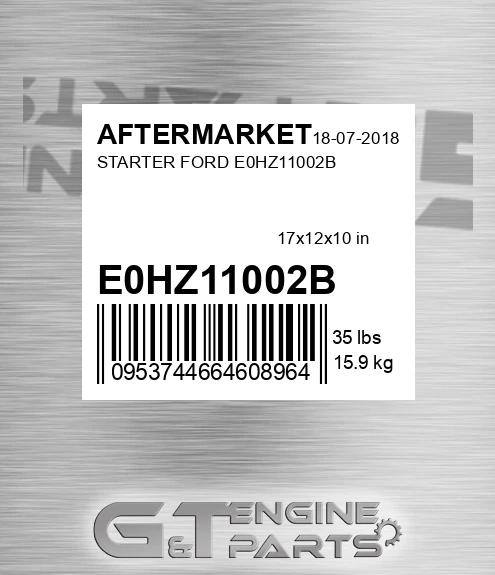 E0HZ11002B Starter Ford for AFTERMARKET