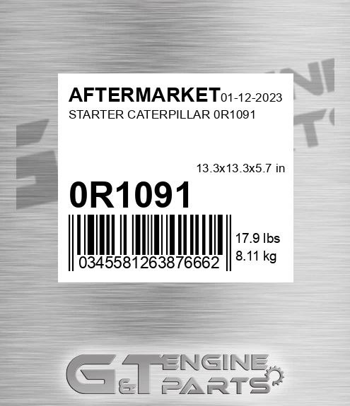0R1091 Starter Caterpillar 0r1091 for AFTERMARKET