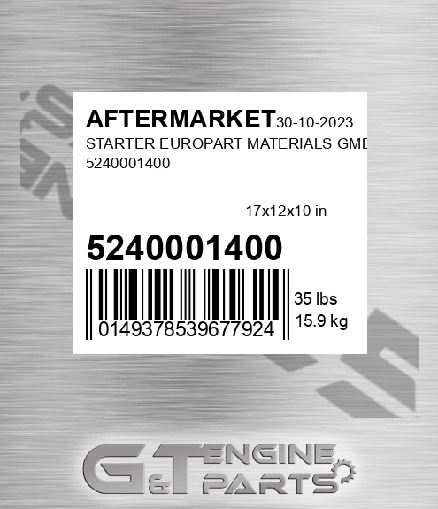 5240001400 Starter Europart Materials Gmbh for AFTERMARKET