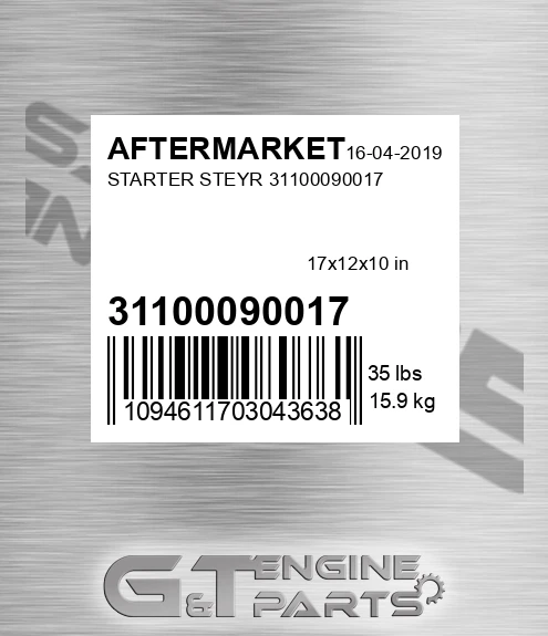 31100090017 Starter Steyr for AFTERMARKET