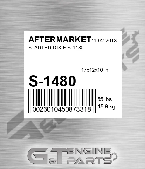 S-1480 Starter Dixie S-1480 for AFTERMARKET