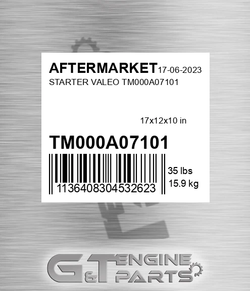 TM000A07101 Starter Valeo for AFTERMARKET