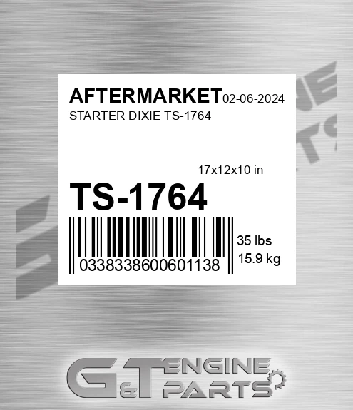 TS-1764 Starter Dixie Ts-1764 for AFTERMARKET