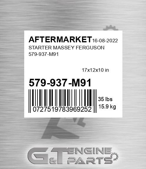 579-937-M91 Starter Massey Ferguson 579-937-m91 for AFTERMARKET