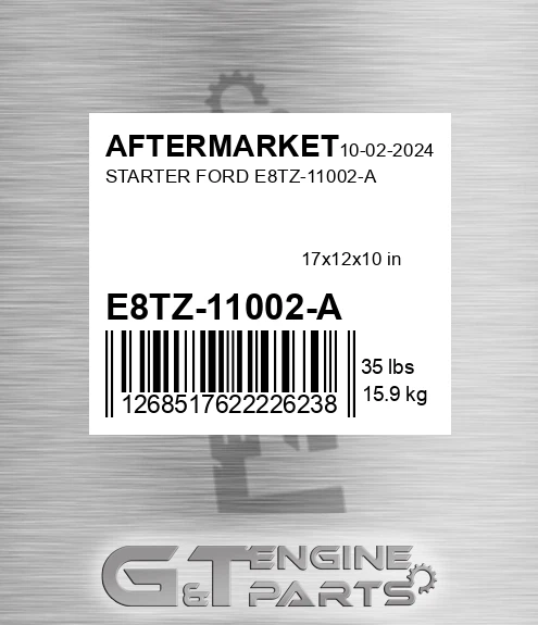 E8TZ-11002-A Starter Ford E8tz-11002-a for AFTERMARKET