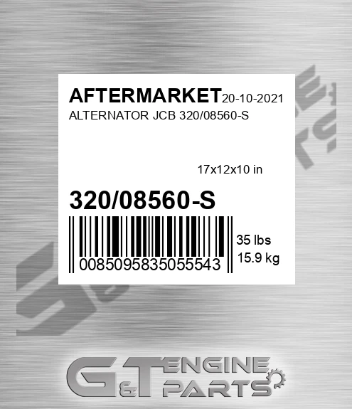 320/08560-S Alternator Jcb 320/08560-s for AFTERMARKET