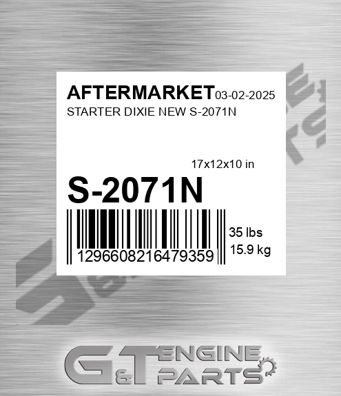 S-2071N Starter Dixie New S-2071n for AFTERMARKET