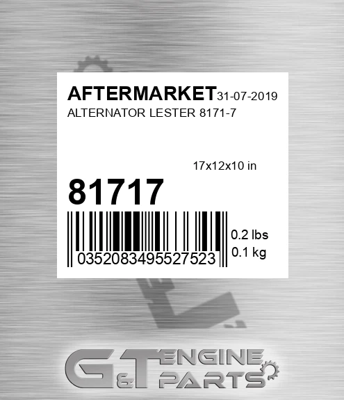 81717 Alternator Lester for AFTERMARKET