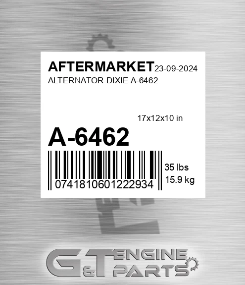 A-6462 Alternator Dixie A-6462 for AFTERMARKET