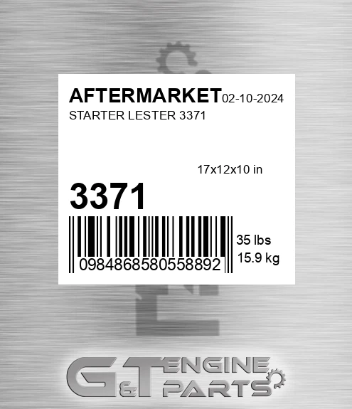 3371 Starter Lester for AFTERMARKET