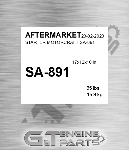 SA-891 Starter Motorcraft Sa-891 for AFTERMARKET