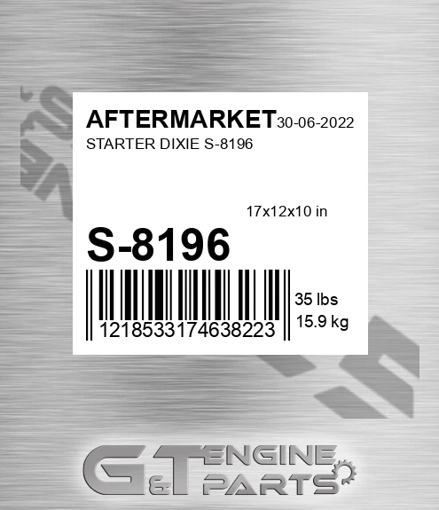 S-8196 Starter Dixie S-8196 for AFTERMARKET