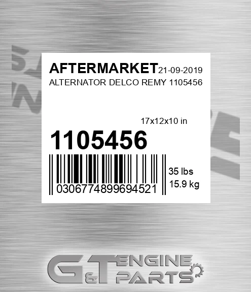 1105456 Alternator Delco Remy for AFTERMARKET