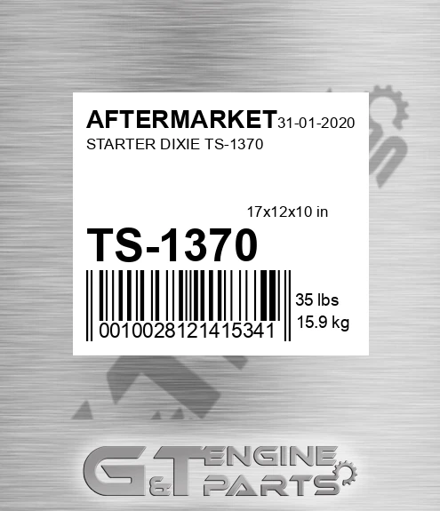 TS-1370 Starter Dixie Ts-1370 for AFTERMARKET