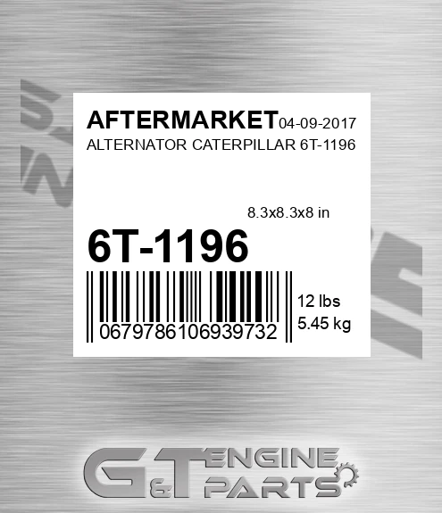 6T-1196 Alternator Caterpillar 6t-1196 for AFTERMARKET