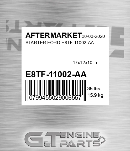 E8TF-11002-AA Starter Ford E8tf-11002-aa for AFTERMARKET