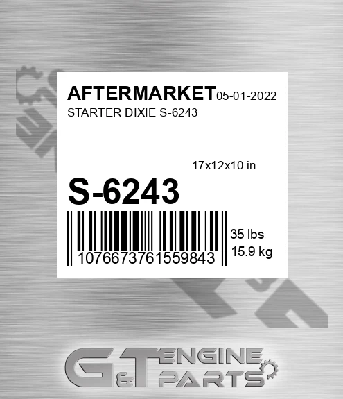 S-6243 Starter Dixie S-6243 for AFTERMARKET