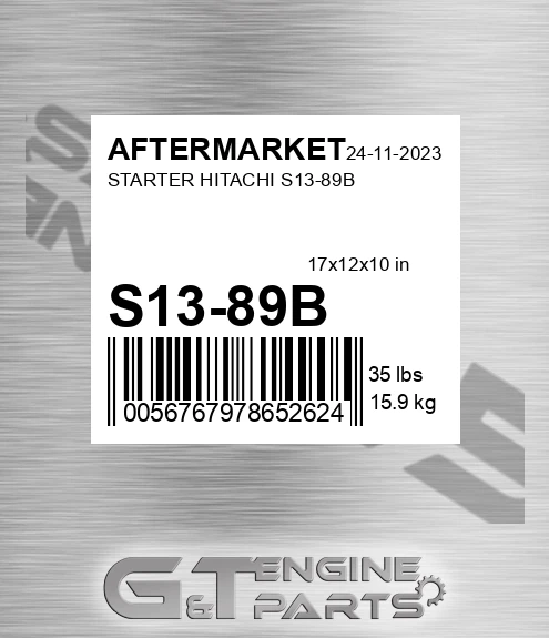 S13-89B Starter Hitachi S13-89b for AFTERMARKET